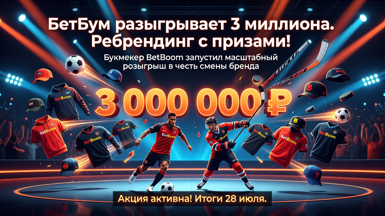 BetBoom разыгрывает 3 миллиона. Ребрендинг с призами!